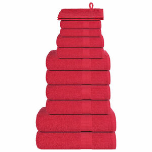 vidaXL 12-delige Handdoekenset FROGN 360 g/m&sup2; rood