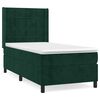 vidaXL Boxspring met matras fluweel donkergroen 90x200 cm