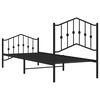 vidaXL Bedframe met hoofd- en voeteneinde metaal zwart 80x200 cm