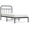 vidaXL Bedframe met hoofdbord metaal zwart 90x200 cm
