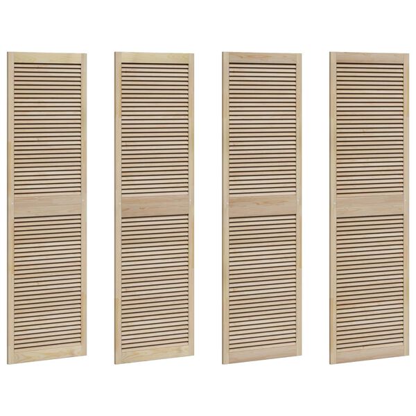 vidaXL Kastdeur 4 pcs Naturel 140.5 x 2.1 x 49.5 cm Massief grenenhout