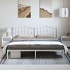 vidaXL Bedframe met hoofdbord metaal wit 183x213 cm