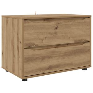 vidaXL Opbergkast 80 x 48 x 57 cm Bewerkt hout Artisan Eiken