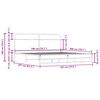 vidaXL Bedframe zonder matras metaal gerookt eikenkleurig 180x200 cm