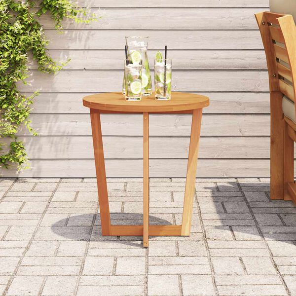 vidaXL Tuinbijzettafel rond Ø55x60 cm massief acaciahout
