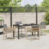 vidaXL Tuin eettafelset 5 pcs Beige poly rattan