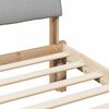 vidaXL Bedframe Bruin en lichtgrijs 100 x 200 cm Massief grenenhout