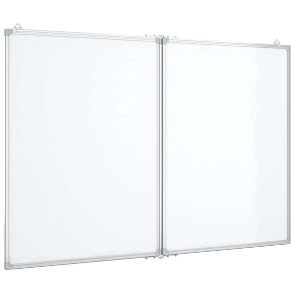 vidaXL Whiteboard magnetisch inklapbaar 120x80x1,7 cm aluminium
