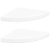 vidaXL Zwevende hoekplanken 2 st wit 35x35x3,8 cm MDF