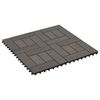 vidaXL Terras Tegel 22 pcs Donkerbruin 30 x 30 cm WPC
