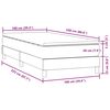 vidaXL Boxspring met matras fluweel donkerblauw 100x220 cm
