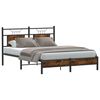 vidaXL Bedframe zonder matras hout gerookt eikenkleurig 140x190 cm