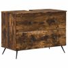 vidaXL Badkamer wastafelkast BREDA Gerookt eiken 82 x 41 x 59 cm