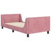 vidaXL Bedframe voor kinderen met hoofdbord Roze 90 x 200 cm Fluweel