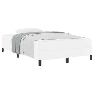 vidaXL Bedframe met matras Puur Wit 120 x 190 cm Stof
