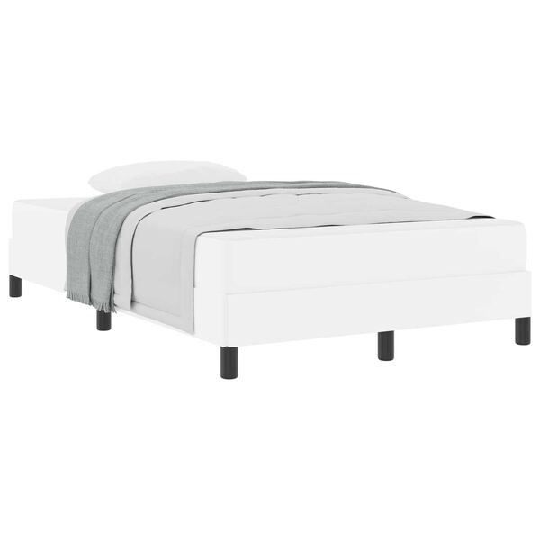 vidaXL Bedframe met matras Puur Wit 120 x 190 cm Stof