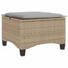 vidaXL Tuinkrukken met kussens 2 st 55x55x36 cm poly rattan beige