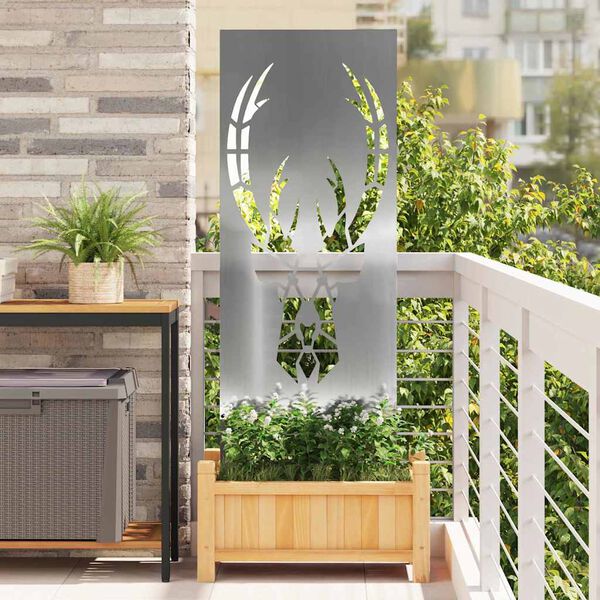 vidaXL Tuin Privacy Screen Zilver 50 x 140 cm Gegalvaniseerd staal