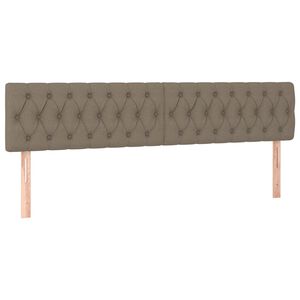 vidaXL Hoofdborden 200x7x78/88 cm stof taupe