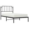 vidaXL Bedframe met hoofdbord metaal zwart 100x190 cm