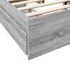 vidaXL Bedframe met lades bewerkt hout grijs sonoma eiken 135x190 cm
