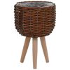 vidaXL Plantenbakken 3 st wicker met PE-voering