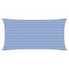 vidaXL Zonneschaduwzeil 2,5 x 5 m HDPE Rechthoekig Blauw en Wit