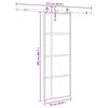 vidaXL Schuifdeur met beslagset 76x205 cm gehard glas zwart