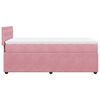 vidaXL Boxspring met matras fluweel roze 90x200 cm