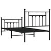 vidaXL Bedframe met hoofd- en voeteneinde metaal zwart 90x190 cm