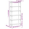 vidaXL Boekenkast 6-laags 80x30x188 cm bewerkt hout bruin eikenkleur