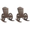 vidaXL Schommelstoelen 2 st Adirondack massief vurenhout