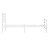vidaXL Bedframe met hoofd- en voeteneinde metaal wit 90x200 cm