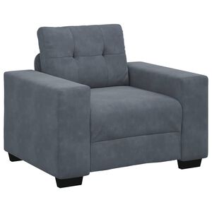 vidaXL Fauteuil 60 cm fluweel donkergrijs