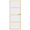 vidaXL Binnendeur smal 76x201,5 cm gehard glas en aluminium goudkleur