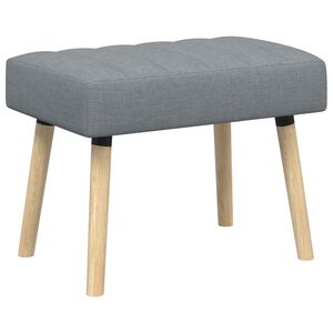 vidaXL Kanaal-geplooide bank Lichtgrijs 60 x 40 x 45 cm Stof