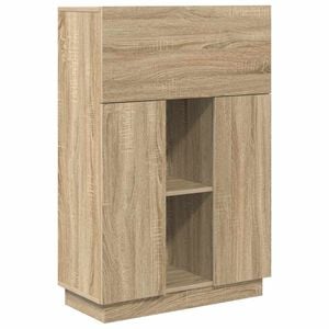 vidaXL Bureau Sonoma Eiken 71,5 x 31,5 x 106,5 cm Bewerkt hout