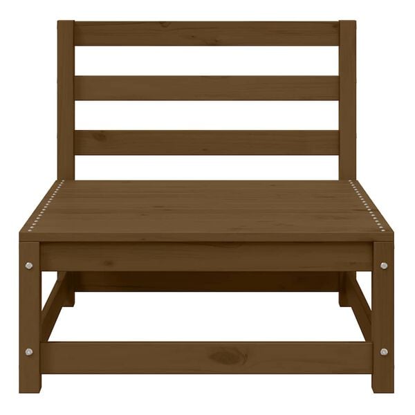 vidaXL 2-delige Loungeset met kussens grenenhout honingbruin