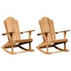 vidaXL Adirondack Schommelstoel 2 st Bruin Massief teakhout