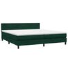 vidaXL Boxspring met matras fluweel donkergroen 180x220 cm