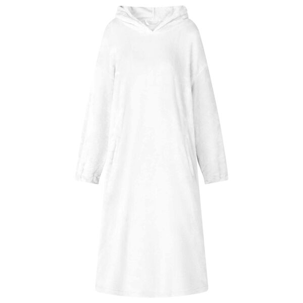 vidaXL Deken hoodie Wit l Flanel