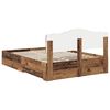 vidaXL Bedframe met hoofdeinde Oudhout 140 x 190 cm Bewerkt hout