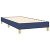 vidaXL Boxspring met matras en LED stof blauw 90x200 cm