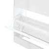 vidaXL Schoenenkast 63x24x81 cm bewerkt hout hoogglans wit