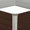 vidaXL Plantenbak verhoogd 129x129x46 cm gegalvaniseerd staal bruin