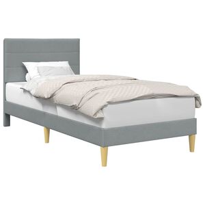 vidaXL Bedframe met hoofdeinde Lichtgrijs 80 x 200 cm Stof