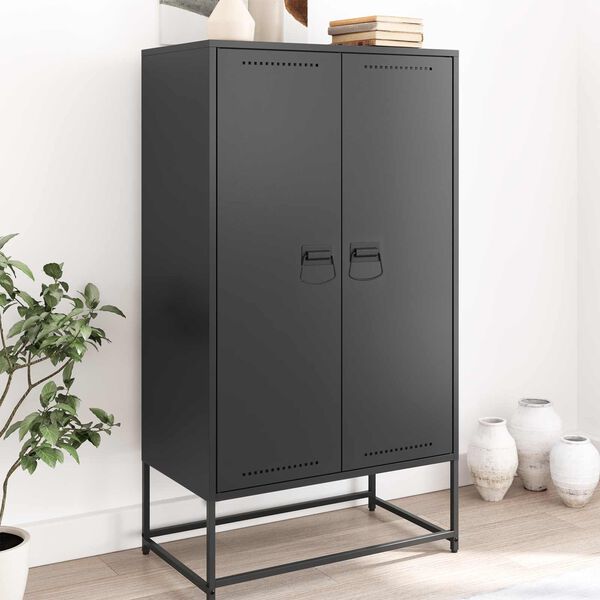 vidaXL Kast Handvatten 2 pcs Zwart 85 x 45 mm Metaal