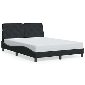 vidaXL Bedframe zonder matras 120x200 cm fluweel zwart