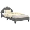 vidaXL Bedframe voor kinderen met hoofdbord Donkergrijs 90 x 190 cm