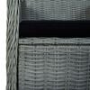 vidaXL Tuinstoelen 2 st met kussens poly rattan lichtgrijs